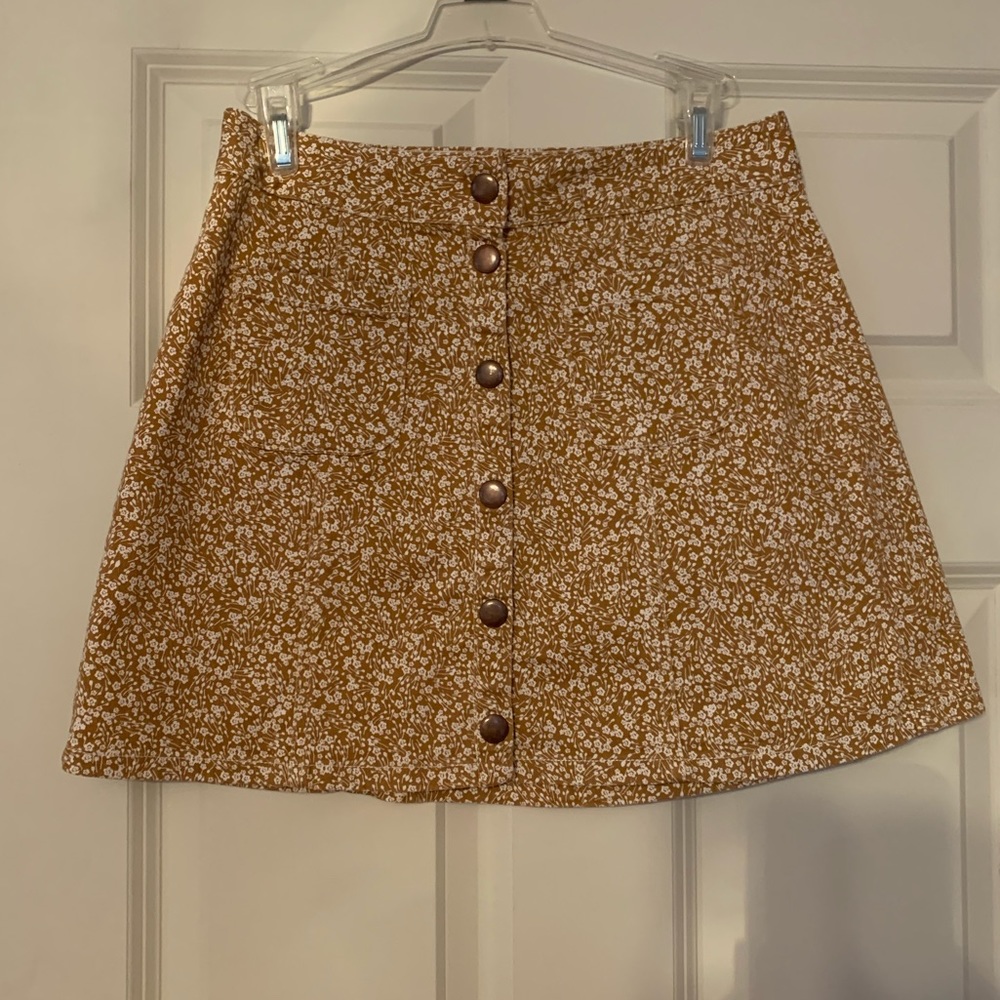 Kendall and Kylie floral button up skirt